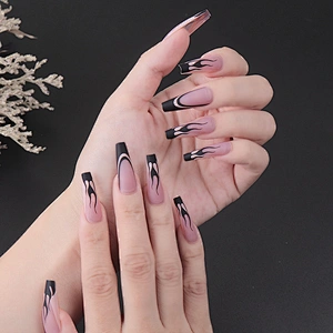 Colour Tip Acrylic Nails
