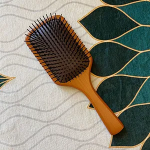 wooden paddle brush