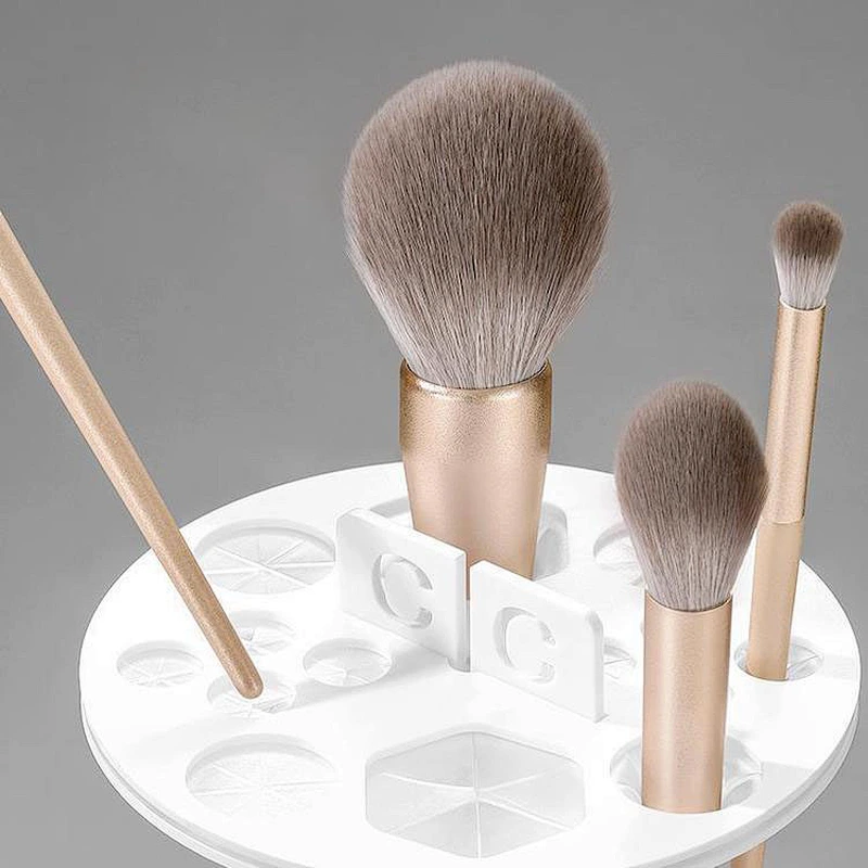 Makeup brush drying rack