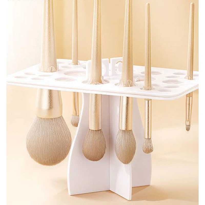 Makeup brush drying rack