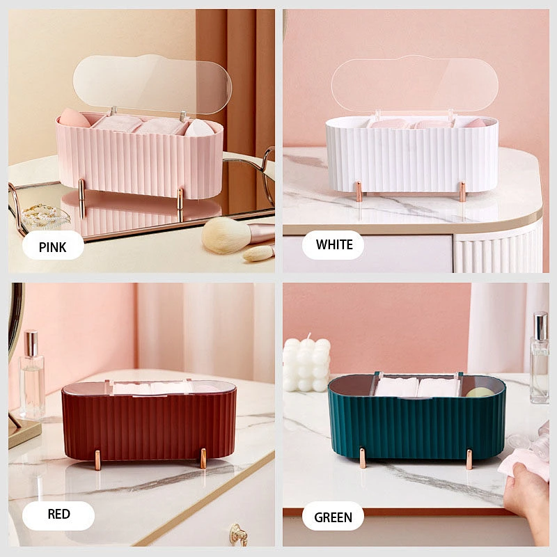 Makeup Storage Stackable Organizer Box for Bathroom Vanity