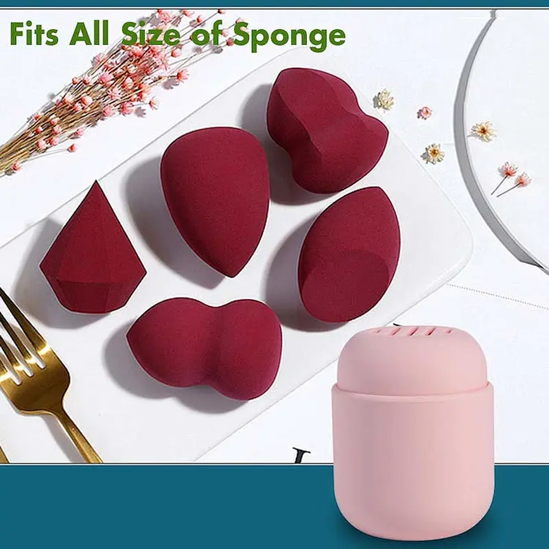 Makeup sponge carrying case