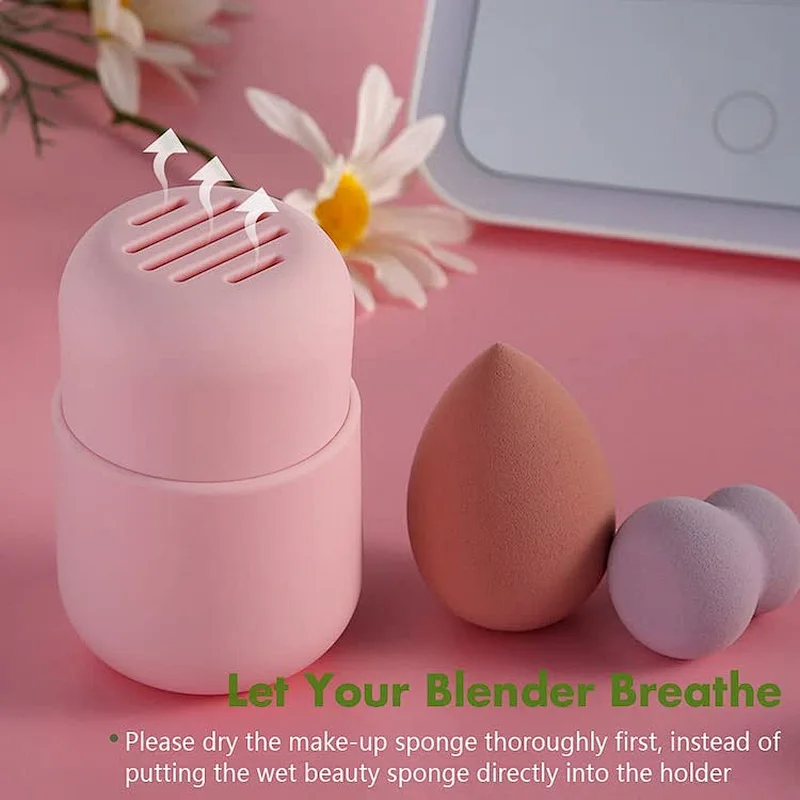 Makeup sponge carrying case