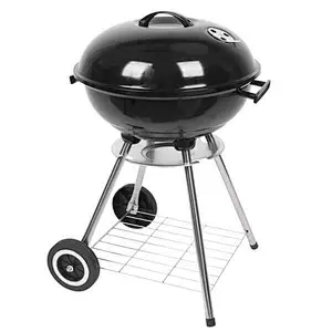 18‘’ Outdoor Charcoal Grill Portable BBQ Stainless Steel Grills, Black