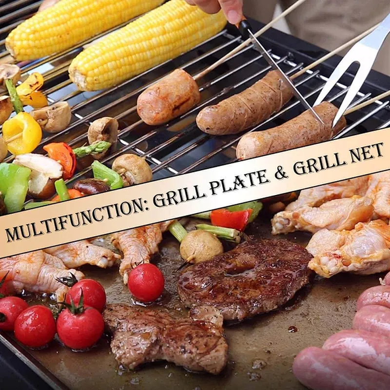 4-Burner Propane Gas Grill with Steel Griddle Flat Top 48000BTU with Foldable Legs