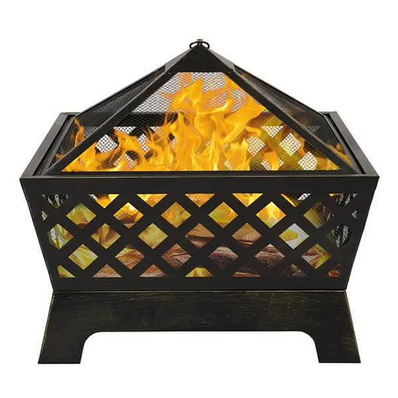 26'' Patio Portable Fire Pit Metal Wood Burning Bonfire Firepit Bowl