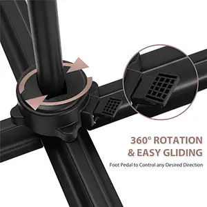 10ft Solar LED Patio Umbrella Offset Hanging Cantilever Umbrellas w/ Easy Tilt