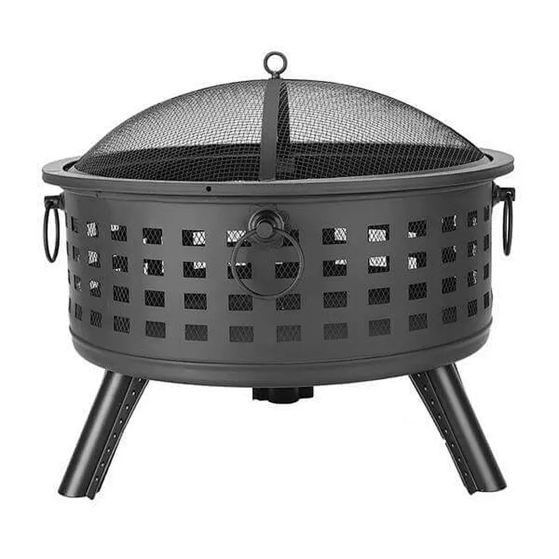 26'' Outdoor Metal Fire Pit Portable Wood Burning Bonfire Bowl
