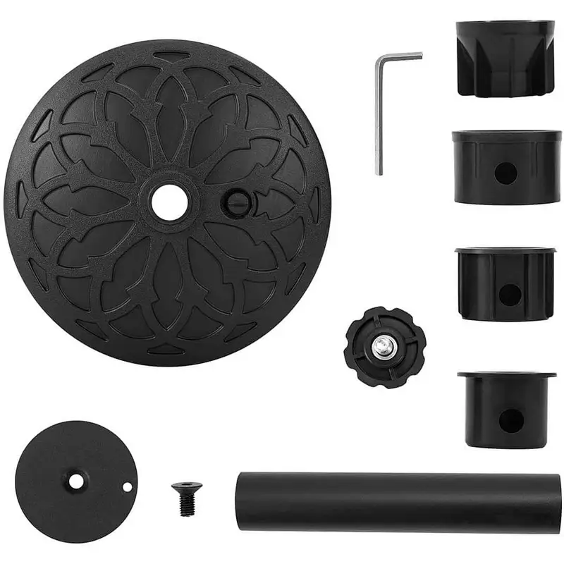30L Patio Umbrella Base Water Sand Filled Umbrella Stand Holder, Black