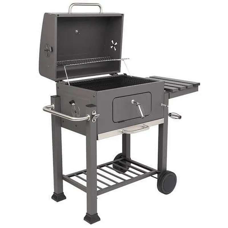 Portable Charcoal Grill Barbecue BBQ Grill, Outdoor Smoker BBQ with Wheels