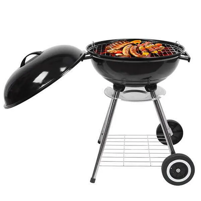 18‘’ Outdoor Charcoal Grill Portable BBQ Stainless Steel Grills, Black
