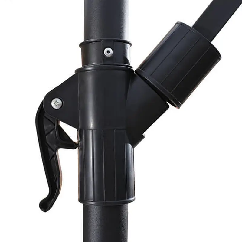 10FT Outdoor Umbrella Waterproof Folding Sunbrella with Crank Lift, Beoge