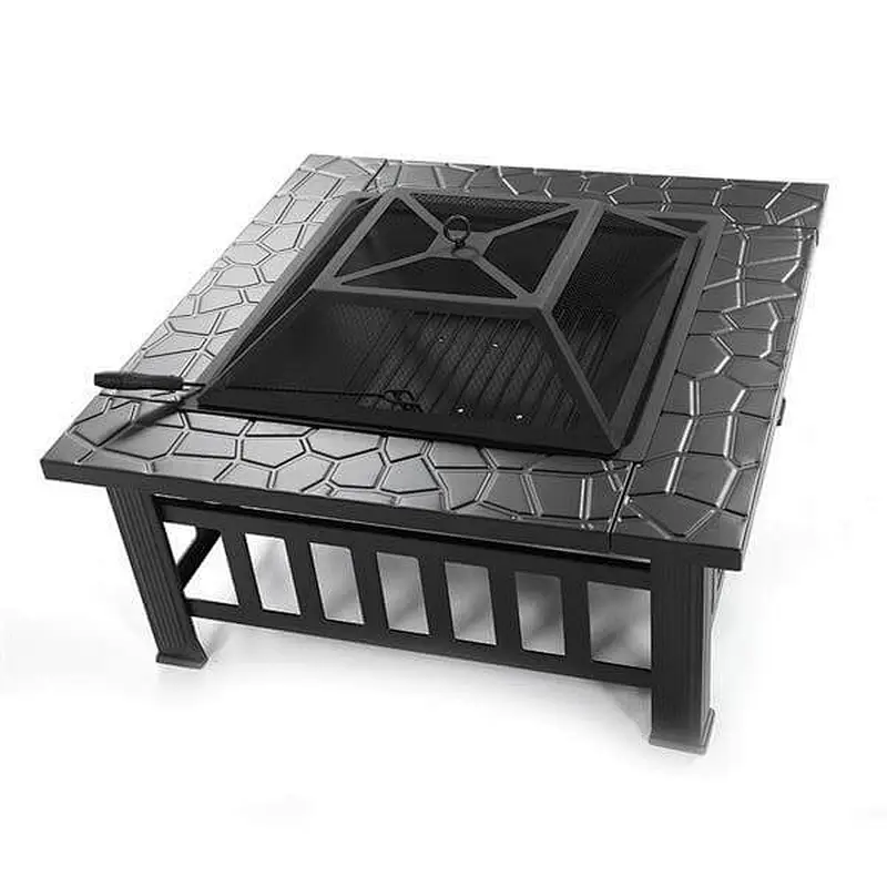 32'' Patio Metal Fire Pit Wood Burning Bonfire Bowl