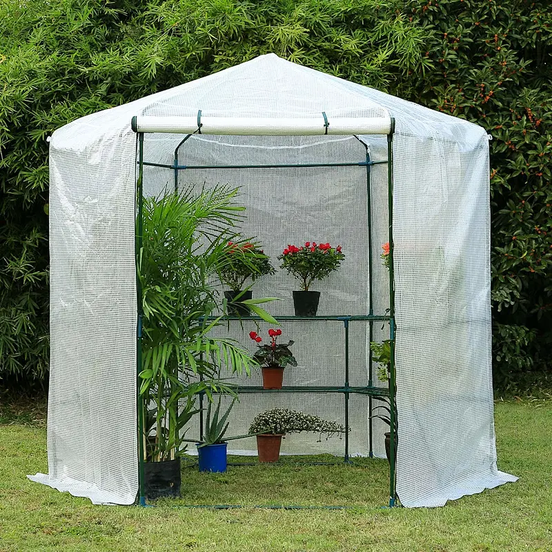 Erommy 8'x6'x6.6' Aluminum Greenhouse Walk-in Garden Plant Greenhouses