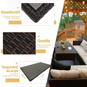 7 Pcs Patio Dining Set with 44