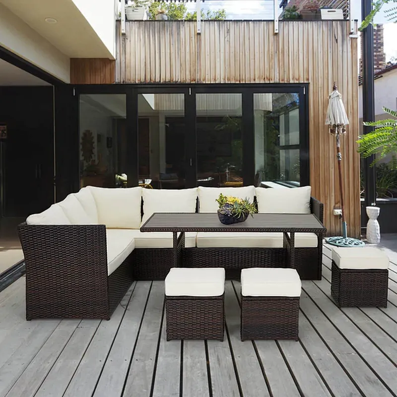 7 Pcs Patio Dining Set with 44