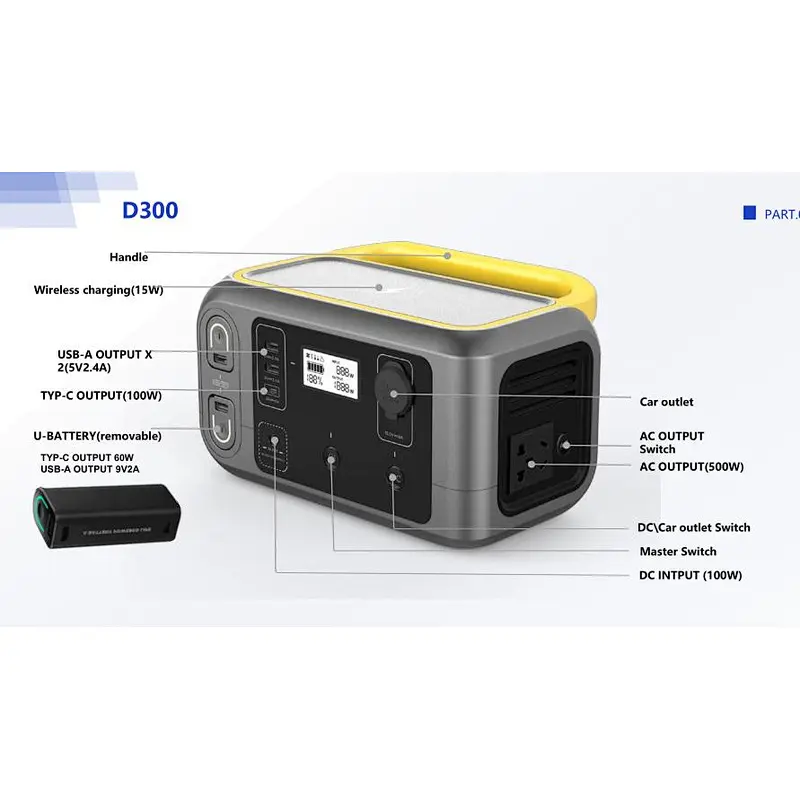Portable Electric Station Portable Power Station D300