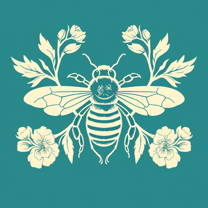 Canister and bread bin bee silkcreen