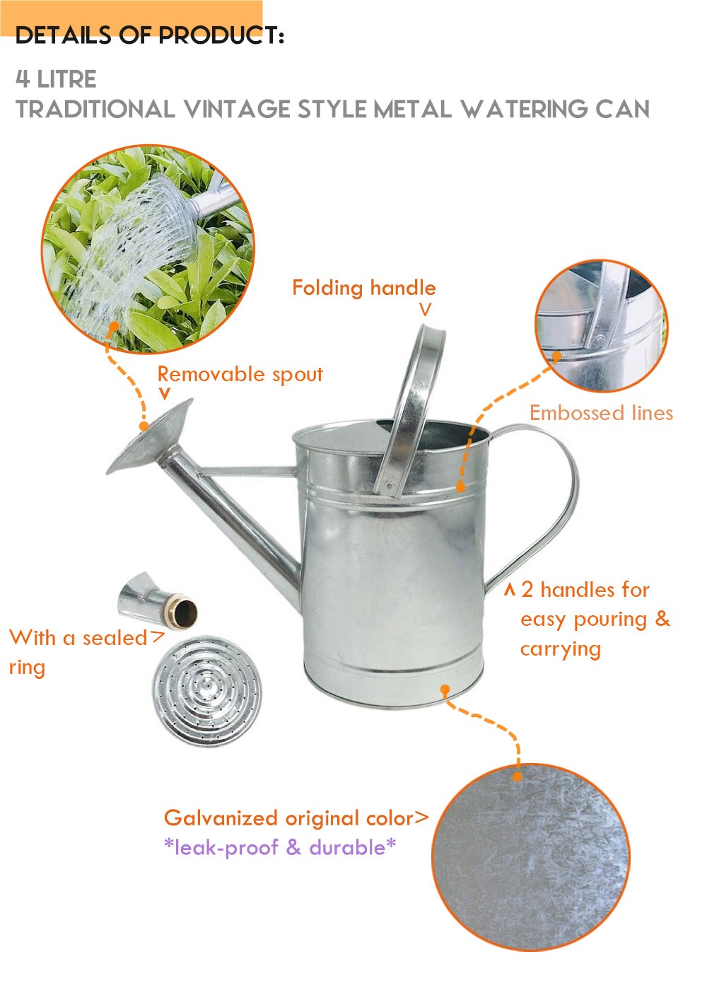 galvanized watering cans