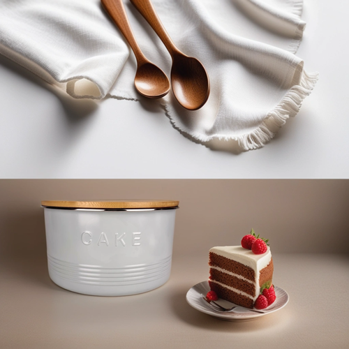 round cake tin with bamboo lid