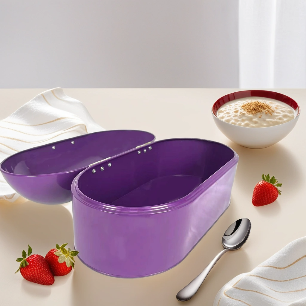 purple bread bin