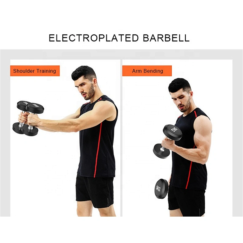 Free Weight Dumbbell Set,Black Fixed Rubber Dumbbell Set,Weight Lifting Adjustable Dumbbell