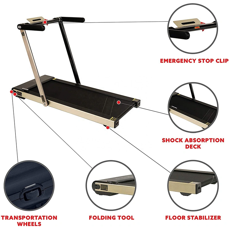 Wholesale Home Use Gym Equipment Machine Fitness Folding Treadmill With Device Holder