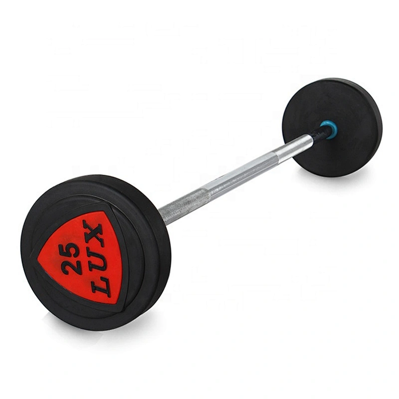 Wholesale Private Label Gym Equipment Black Fixed Rubber Barbell Set