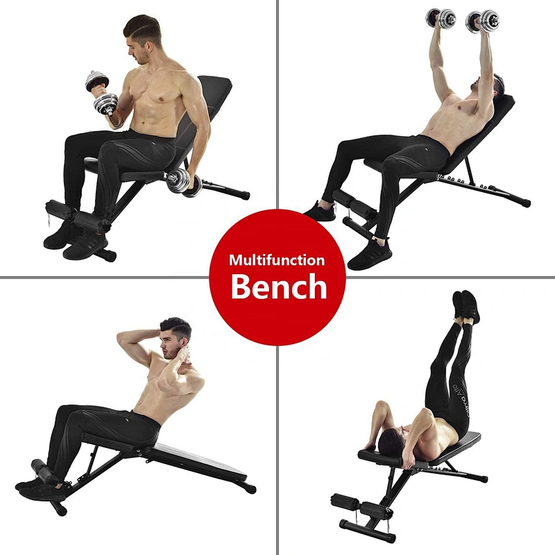 Multifunction Adjustable Weight Bench Utility Exercise Workout Bench Flat/Incline/Decline Bench Press for Home Use
