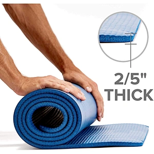 Wholesale High Quality Fitness Accessories Extra Thick High Density Anti-Tear Exercise Yoga Mat With Carrying Strap