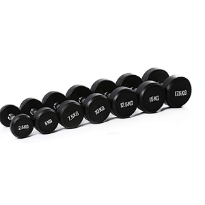 Free Weight Dumbbell Set,Black Fixed Rubber Dumbbell Set,Weight Lifting Adjustable Dumbbell