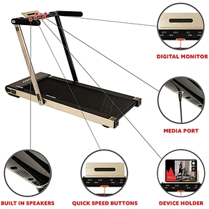Wholesale Home Use Gym Equipment Machine Fitness Folding Treadmill With Device Holder