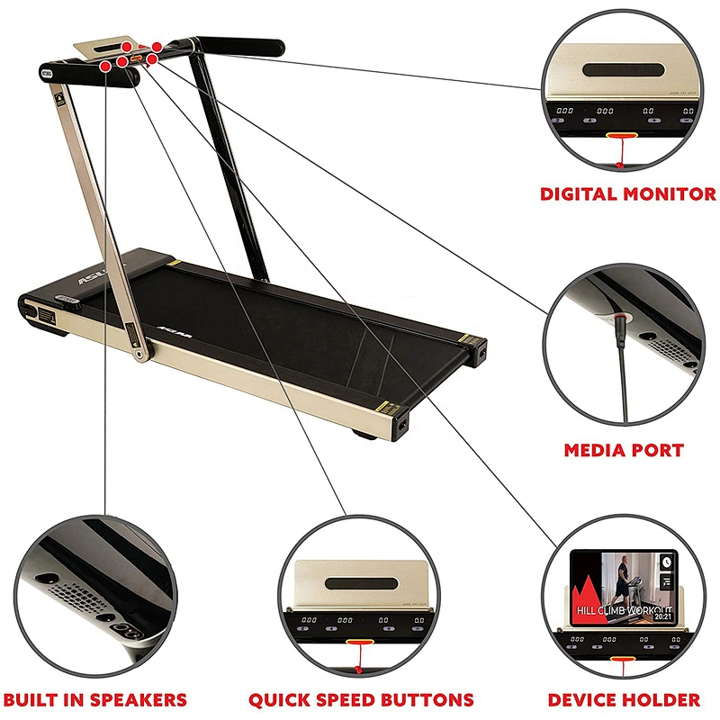 Wholesale Home Use Gym Equipment Machine Fitness Folding Treadmill With Device Holder