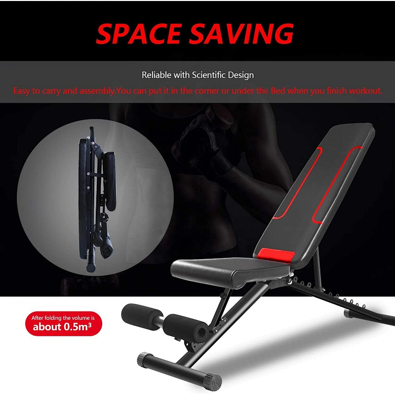 Multifunction Adjustable Weight Bench Utility Exercise Workout Bench Flat/Incline/Decline Bench Press for Home Use