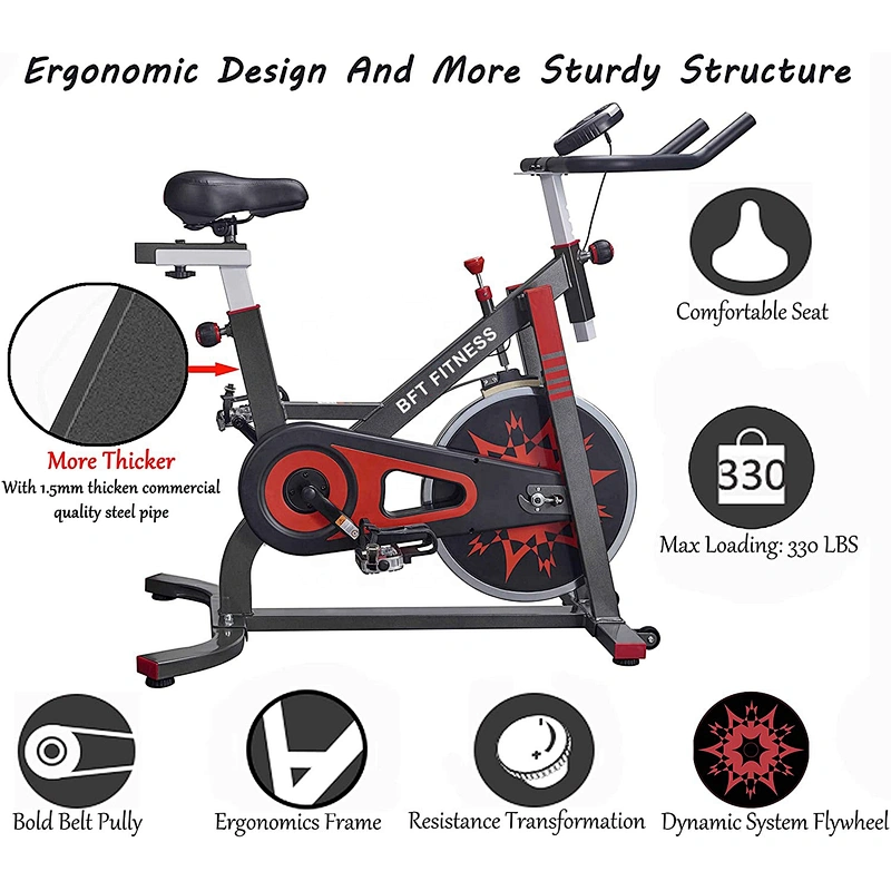 Home Gym Equipment Fitness Exercise Bike Indoor Cycling Bicycle Machine Upright  Treadmill  Bike Belt Drive