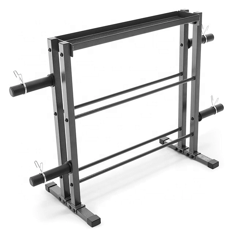Gym equipment fitness machine weights storage squat rack for dumbbells, kettlebells, and weight plate