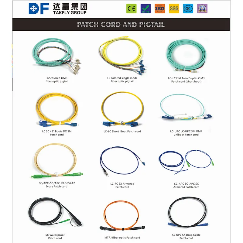 IEC 61754-7 Compliant Fiber Optic with High Precision Guide Pins MPO/MTP Patch Cord