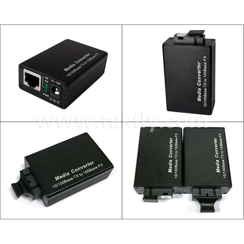 Mini 100M SC Fiber Media Converter 62.3*42.3*22mm