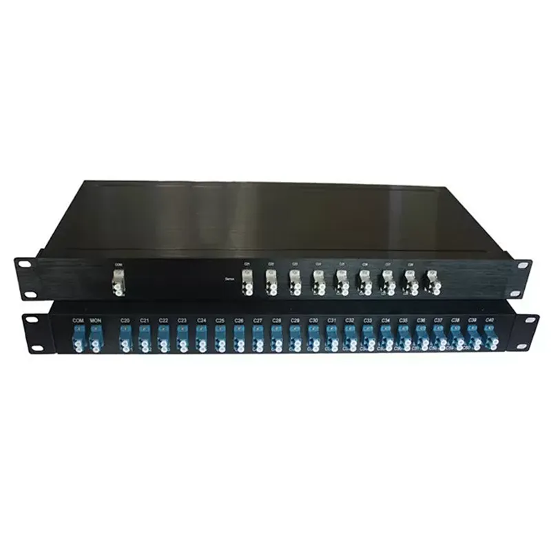 1U 19 inch Rack Mount Mux&Demux 80CH 100G Fiber Optic DWDM