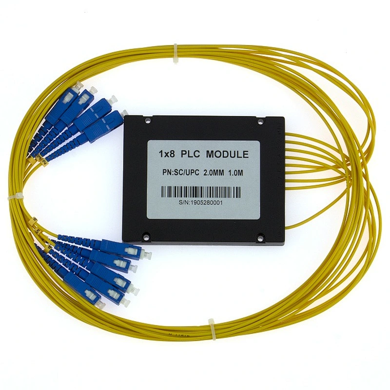 1x8 2.0MM Fiber Optical ABS Type PLC Splitter