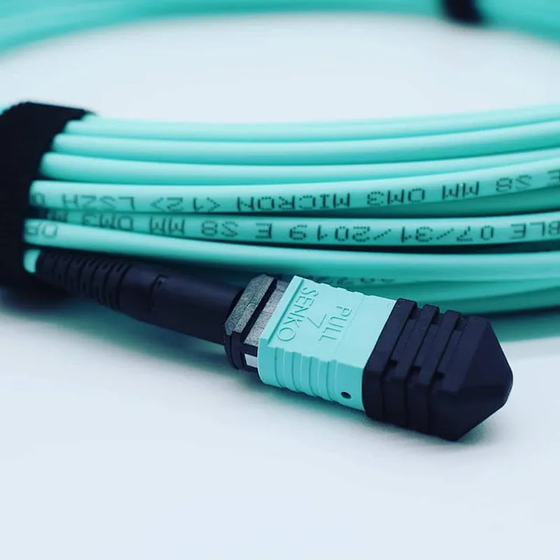 50/125 Multimode OM4 MPO Fiber Trunk Cable, 12 Fiber, Female, Type B, LSZH