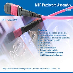 12/24/48/96/144cores LC/SC/ST/FC MPO/MTP Trunk Cable Jumper Fiber Optic Patchcord