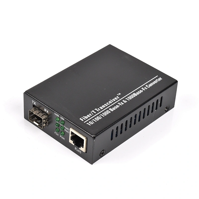 10/100/1000M SM MM SFP to RJ45 Media Converter