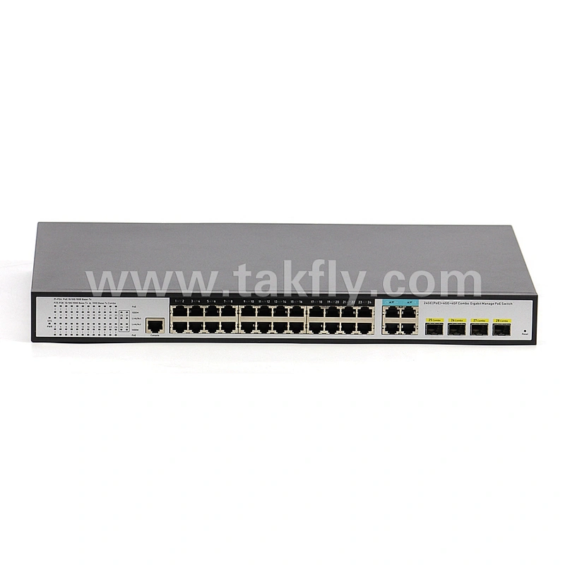 24 Port 10/100/1000M POE Managed Fiber Ethernet Switch