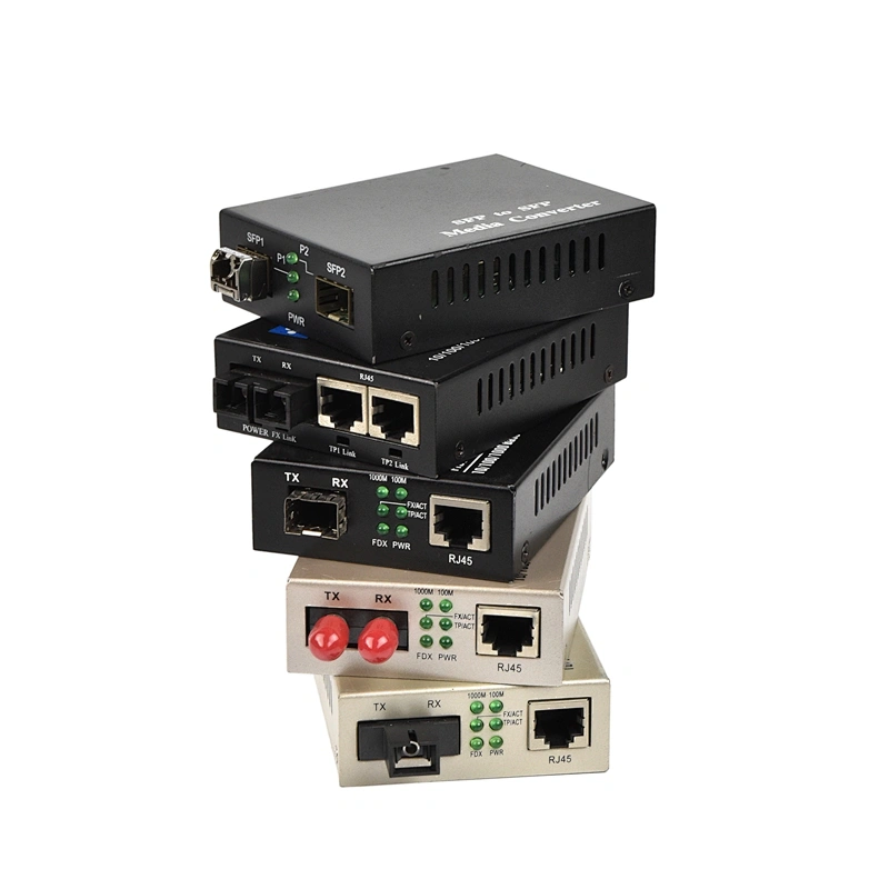 OEM 1000M ST Dual Fiber Optical Media Converter with LFP