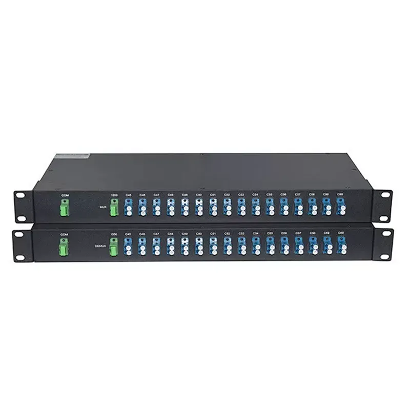 1U 19 inch Rack Mount Mux&Demux 16CH 100G Fiber Optic DWDM