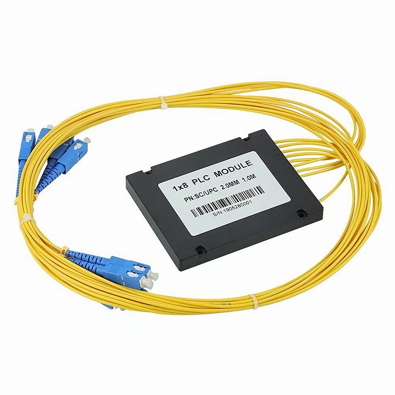 1x8 2.0MM Fiber Optical ABS Type PLC Splitter