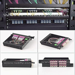 Elite 1U 1152 MPO Cores Rack Mount Panel  Fiber Optic MTP Cassette Patch Panel