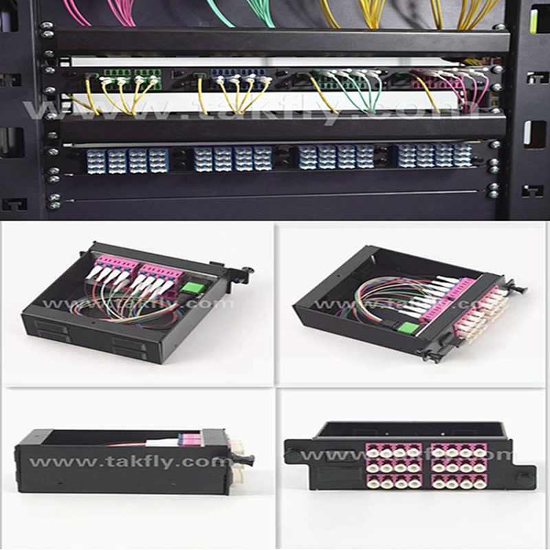 High-Density 1U 1152 cores MPO Patch Panel Fiber Optic MTP Cassette