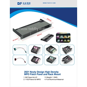 High-Density 1U 1152 cores MPO Patch Panel Fiber Optic MTP Cassette